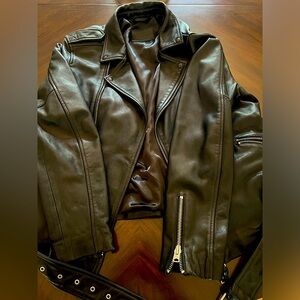 ALL SAINTS men’s genuine leather biker